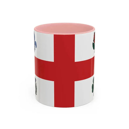 Flag of Montreal 1939 to 2017 Canada - Accent Coffee Mug 11oz Pink - Go Mug Yourself