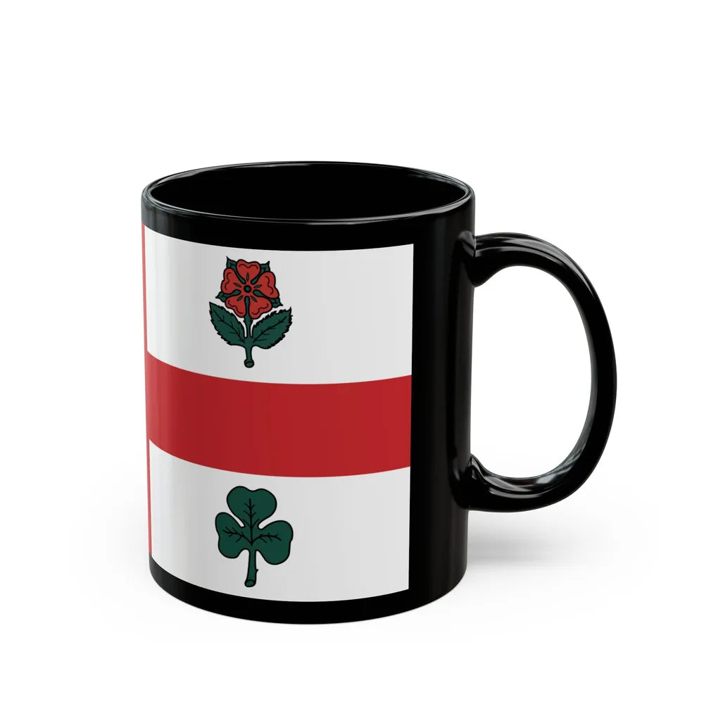 Flag of Montreal 1939 to 2017 Canada - Black Coffee Mug-Go Mug Yourself