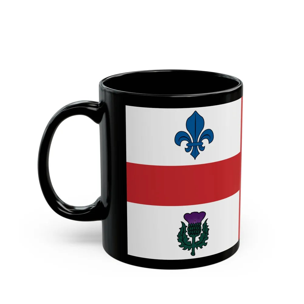 Flag of Montreal 1939 to 2017 Canada - Black Coffee Mug-Go Mug Yourself