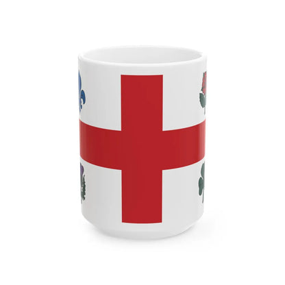 Flag of Montreal 1939 to 2017 Canada - White Coffee Mug-15oz-Go Mug Yourself