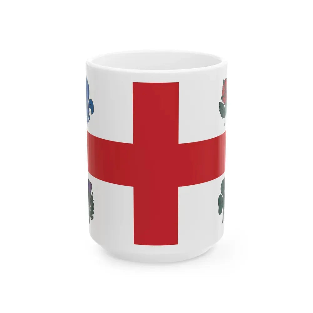 Flag of Montreal 1939 to 2017 Canada - White Coffee Mug 15oz - Go Mug Yourself
