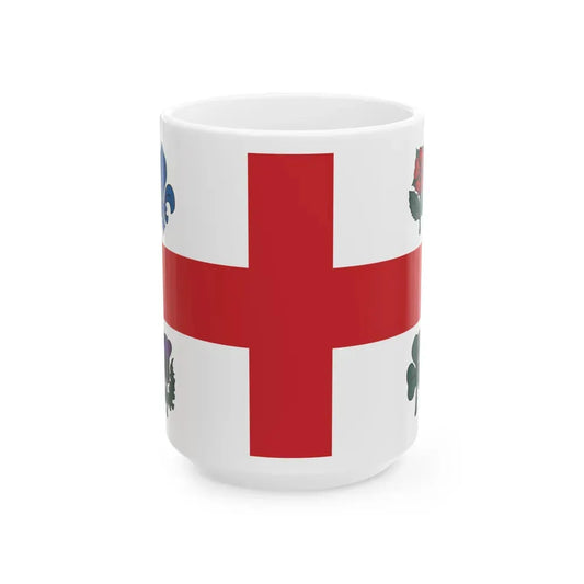 Flag of Montreal 1939 to 2017 Canada - White Coffee Mug 15oz - Go Mug Yourself
