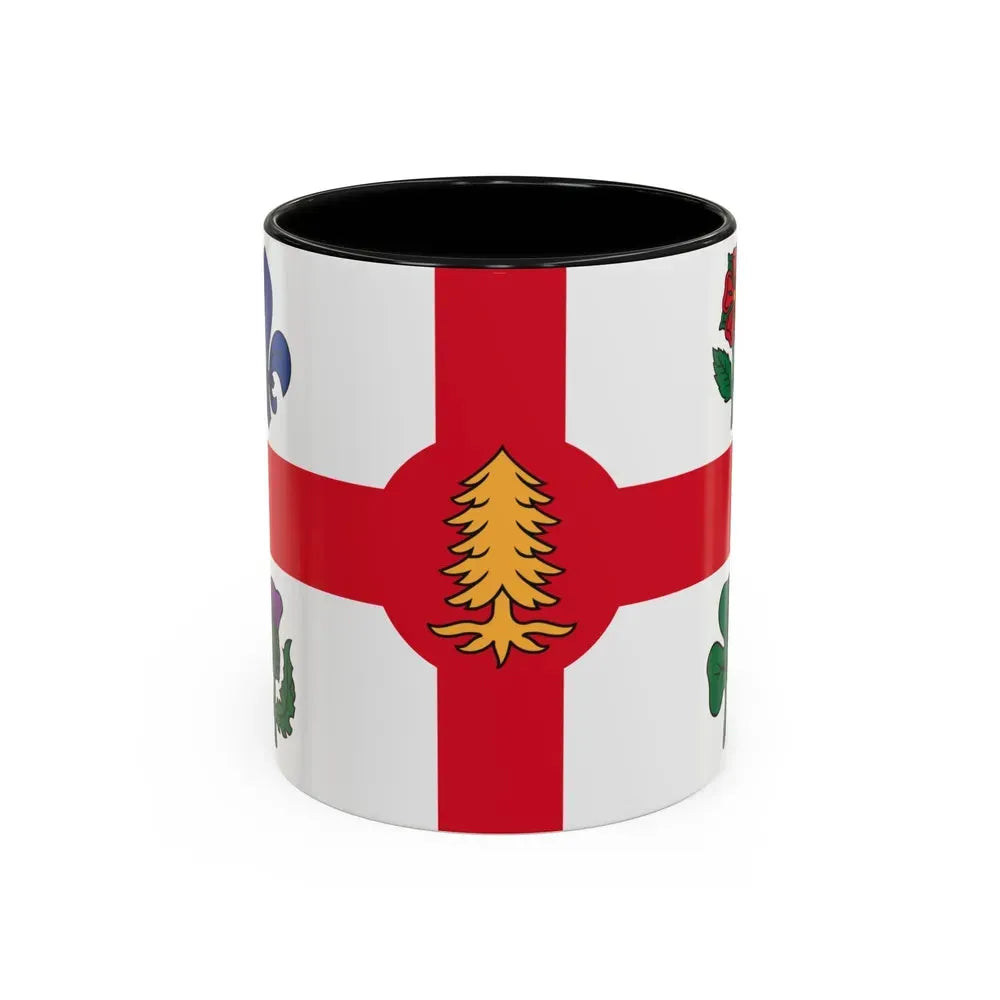 Flag of Montreal Canada - Accent Coffee Mug 11oz Black - Go Mug Yourself