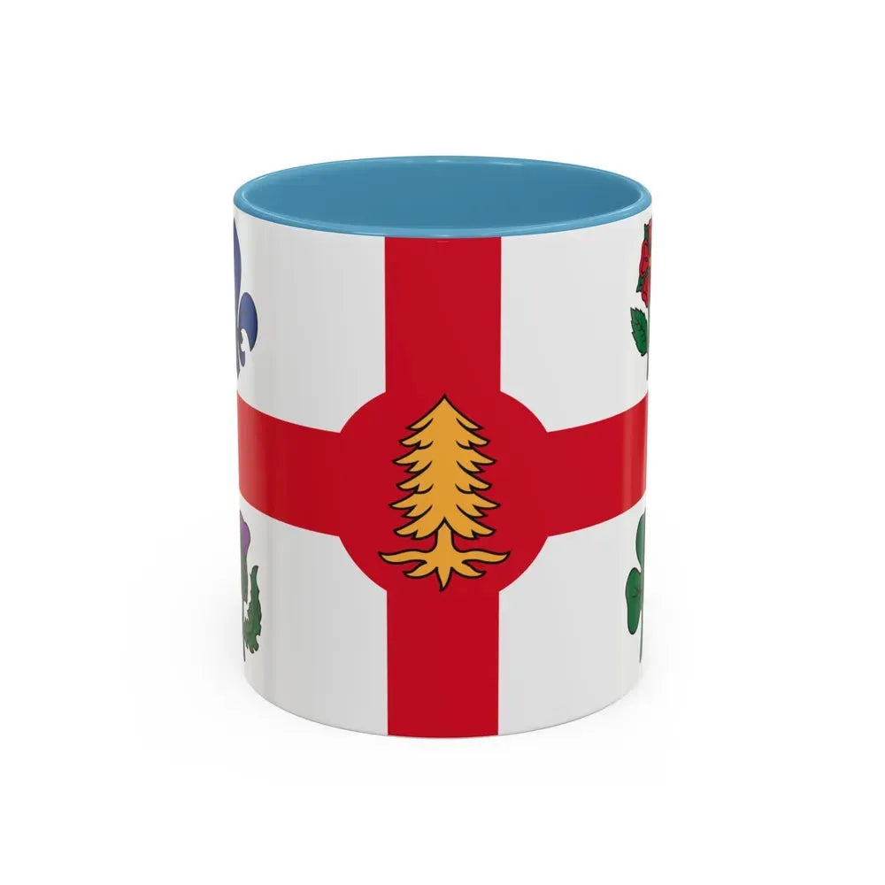 Flag of Montreal Canada - Accent Coffee Mug 11oz Light Blue - Go Mug Yourself