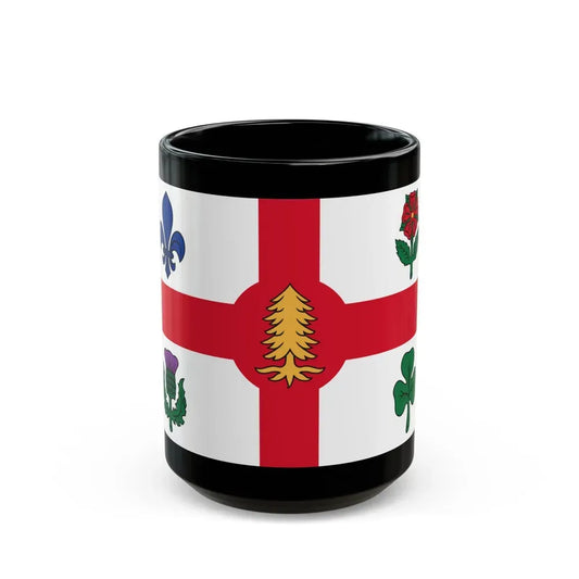 Flag of Montreal Canada - Black Coffee Mug 15oz - Go Mug Yourself
