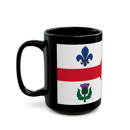 Flag of Montreal Canada - Black Coffee Mug-Go Mug Yourself