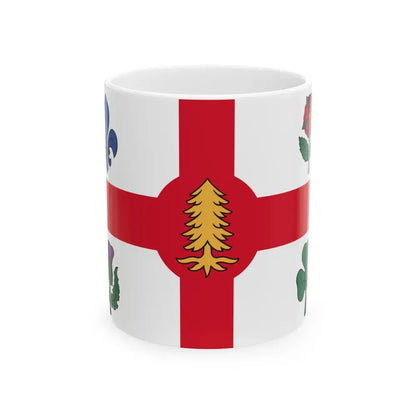 Flag of Montreal Canada - White Coffee Mug 11oz - Go Mug Yourself
