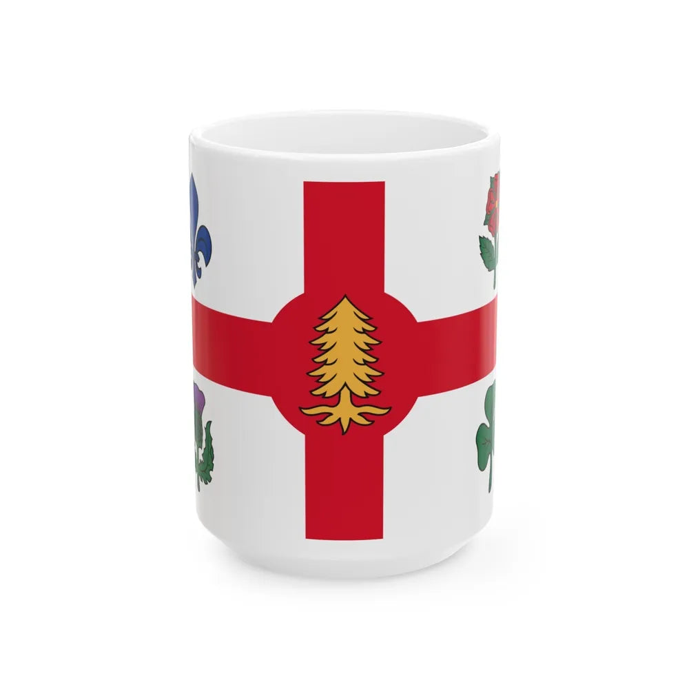 Flag of Montreal Canada - White Coffee Mug-15oz-Go Mug Yourself