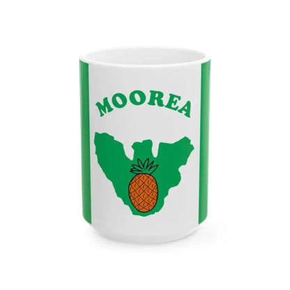 Flag of Moorea-Maiao (France) White Coffee Mug 15oz - Go Mug Yourself