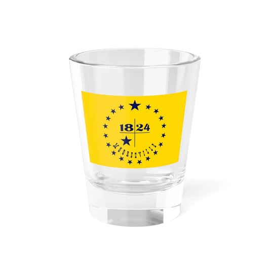 Flag of Mooresville Indiana (India) Shot Glass 1.5oz 1.5oz - Go Mug Yourself