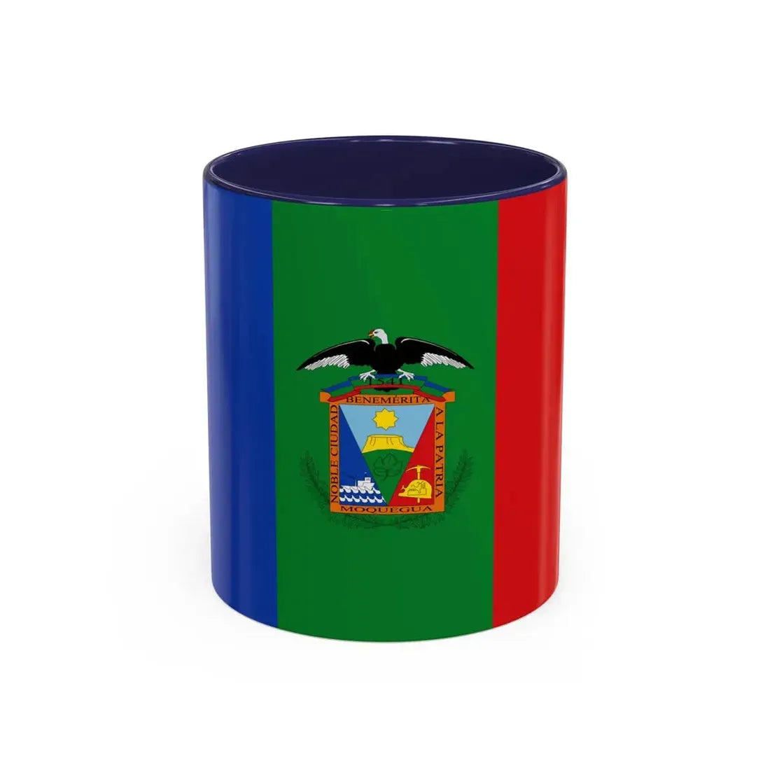 Flag of Moquegua capital of the Moquegua Region Peru - Accent Coffee Mug 11oz Navy - Go Mug Yourself