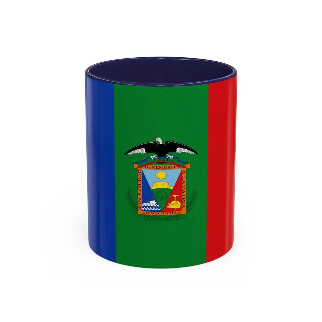 Flag of Moquegua capital of the Moquegua Region Peru - Accent Coffee Mug 11oz Navy - Go Mug Yourself