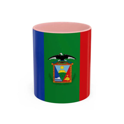 Flag of Moquegua capital of the Moquegua Region Peru - Accent Coffee Mug 11oz Pink - Go Mug Yourself