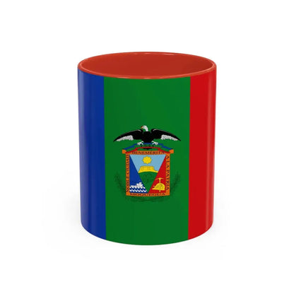 Flag of Moquegua capital of the Moquegua Region Peru - Accent Coffee Mug 11oz Red - Go Mug Yourself