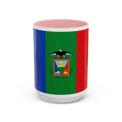 Flag of Moquegua capital of the Moquegua Region Peru - Accent Coffee Mug 15oz Pink - Go Mug Yourself