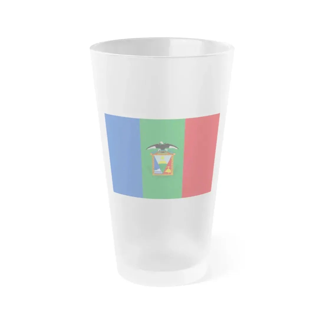 Flag of Moquegua capital of the Moquegua Region Peru - Frosted Pint Glass 16oz 16oz Frosted - Go Mug Yourself