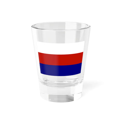 Flag of Moravia tricolour with white (Czech Republic) Shot Glass 1.5oz 1.5oz - Go Mug Yourself