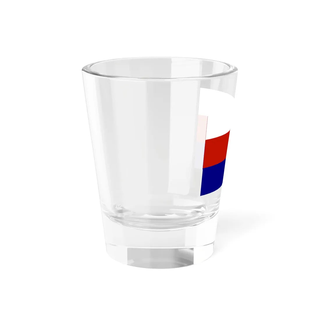 Flag of Moravia tricolour with white (Czech Republic) Shot Glass 1.5oz - Go Mug Yourself