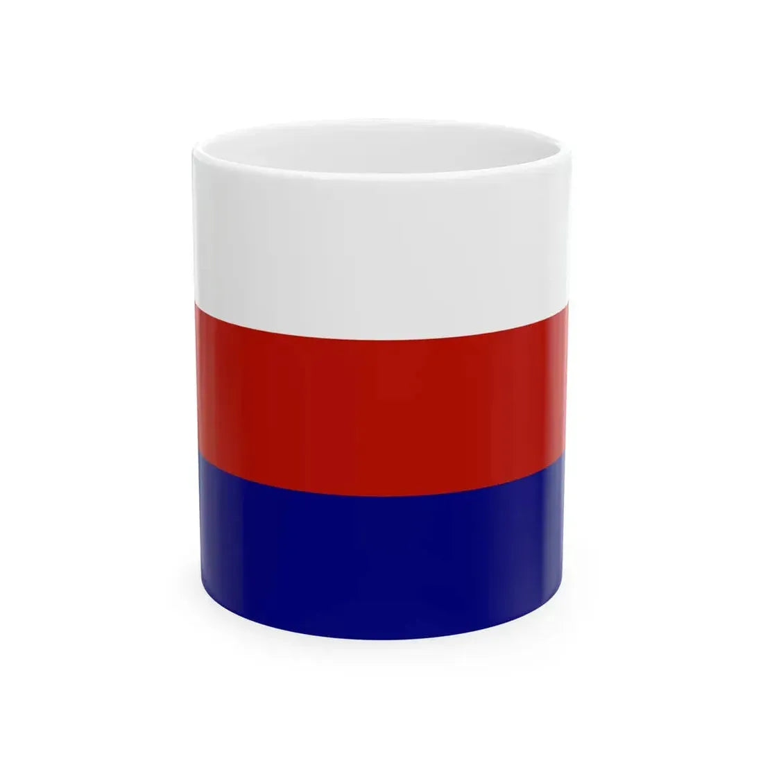 Flag of Moravia tricolour with white (Czech Republic) White Coffee Mug 11oz - Go Mug Yourself