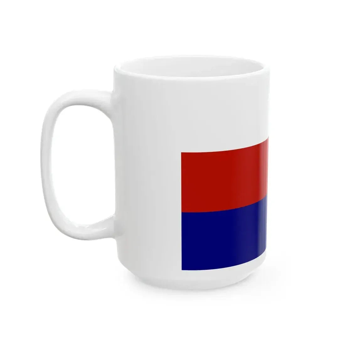 Flag of Moravia tricolour with white (Czech Republic) White Coffee Mug - Go Mug Yourself