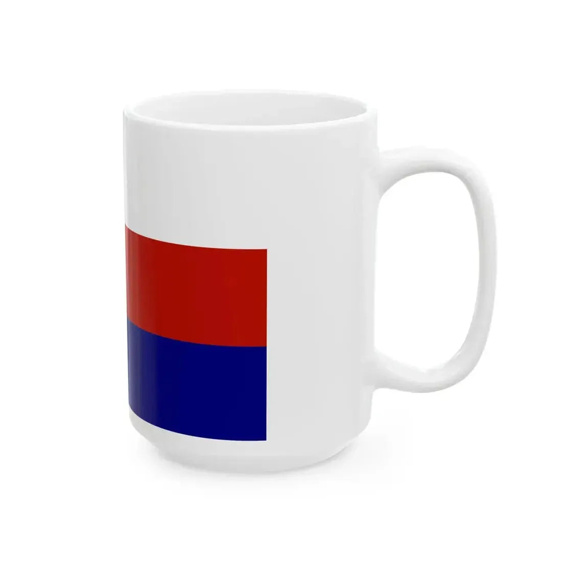 Flag of Moravia tricolour with white (Czech Republic) White Coffee Mug - Go Mug Yourself