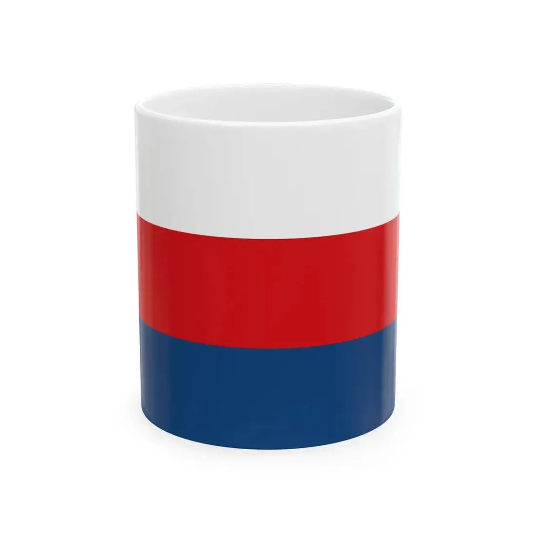Flag of Moravia white-red-blue (Czech Republic) White Coffee Mug 11oz - Go Mug Yourself