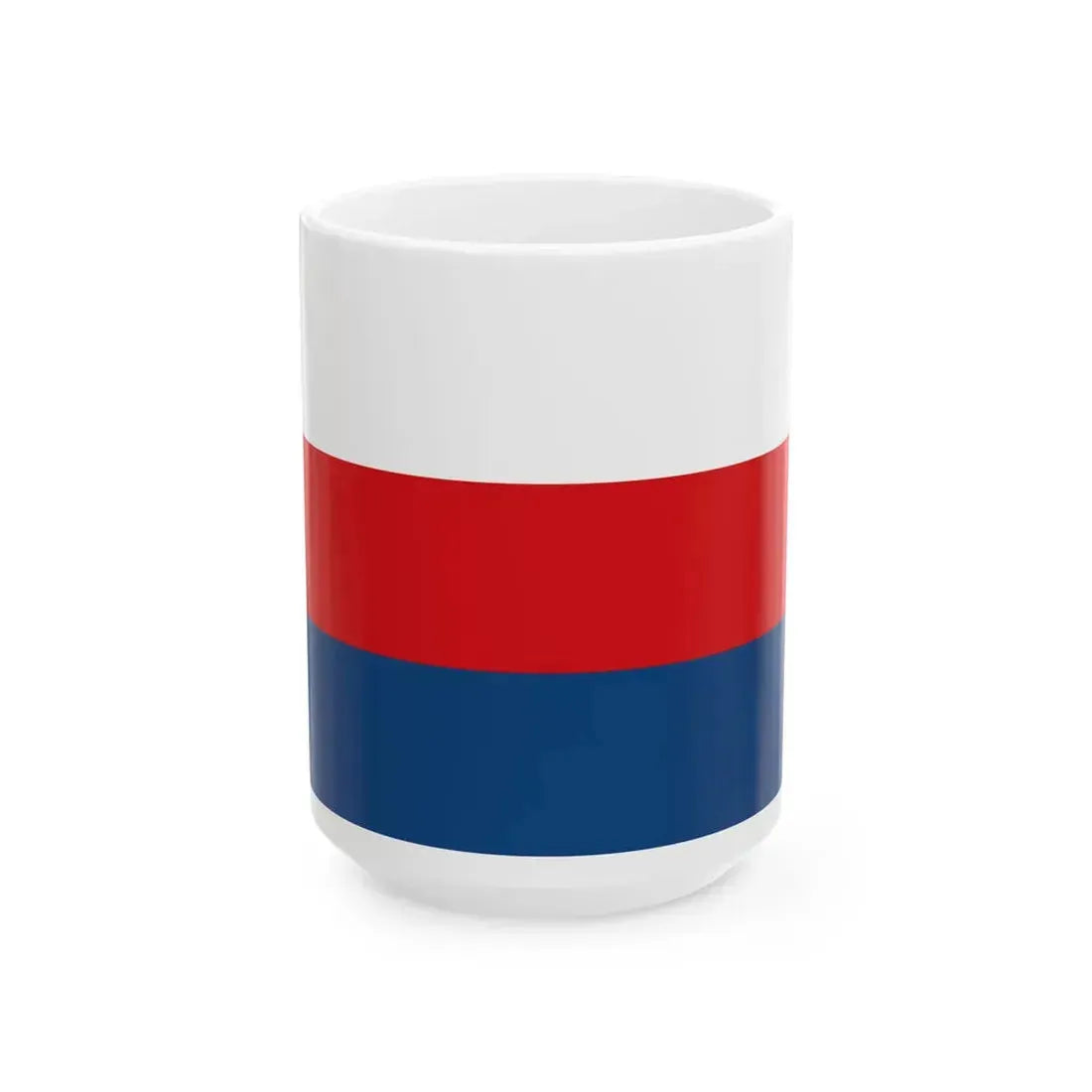 Flag of Moravia white-red-blue (Czech Republic) White Coffee Mug 15oz - Go Mug Yourself