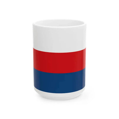 Flag of Moravia white-red-blue (Czech Republic) White Coffee Mug 15oz - Go Mug Yourself
