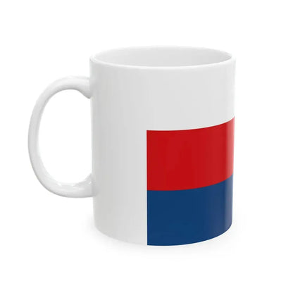 Flag of Moravia white-red-blue (Czech Republic) White Coffee Mug - Go Mug Yourself