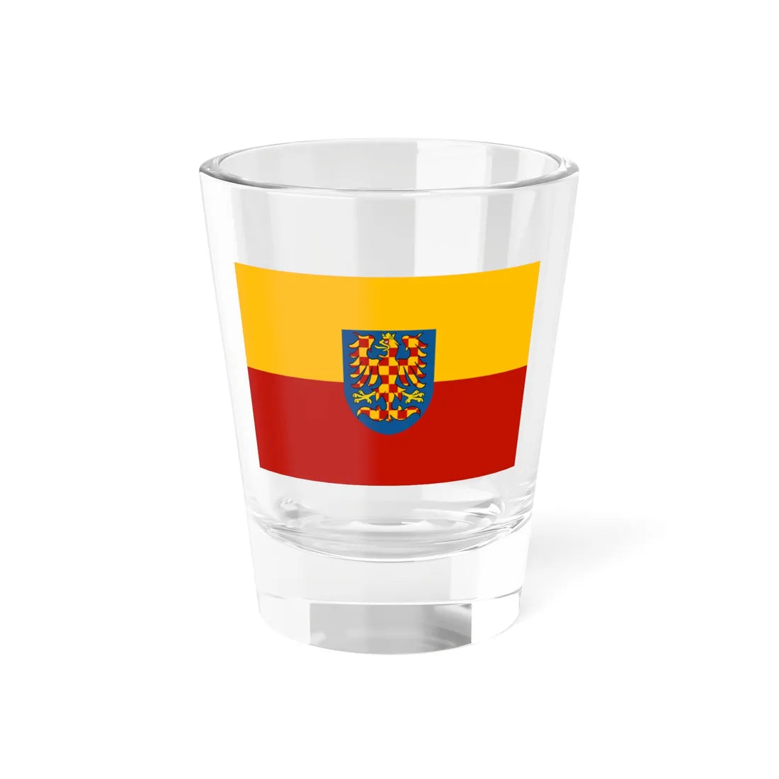 Flag of Moravia with eagle (Czech Republic) Shot Glass 1.5oz 1.5oz - Go Mug Yourself