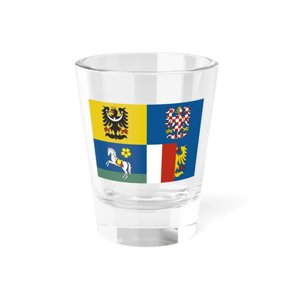 Flag of Moravian-Silesian Region (Czech Republic) Shot Glass 1.5oz 1.5oz - Go Mug Yourself