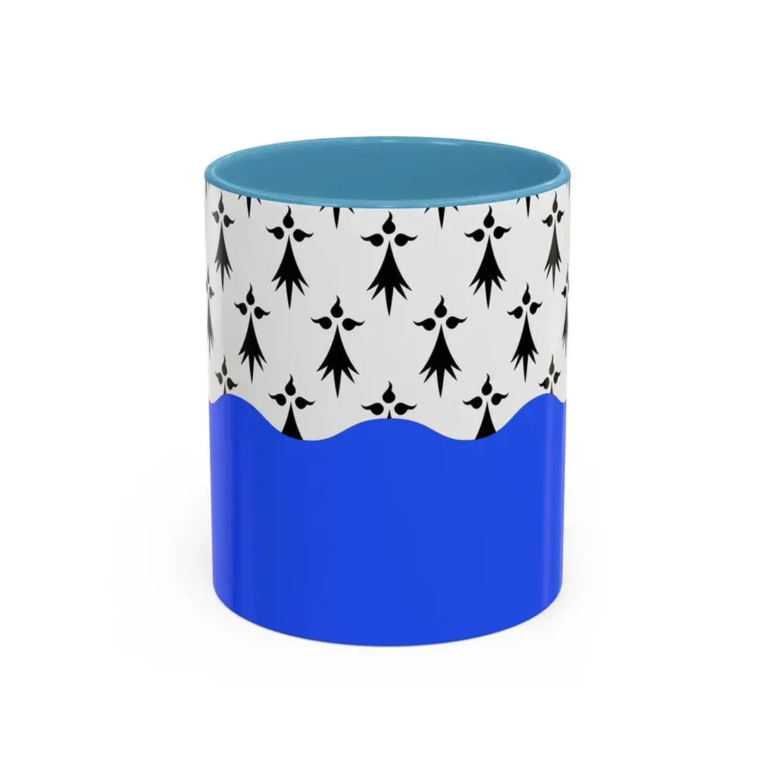 Flag of Morbihan France 2 - Accent Coffee Mug 11oz Light Blue - Go Mug Yourself