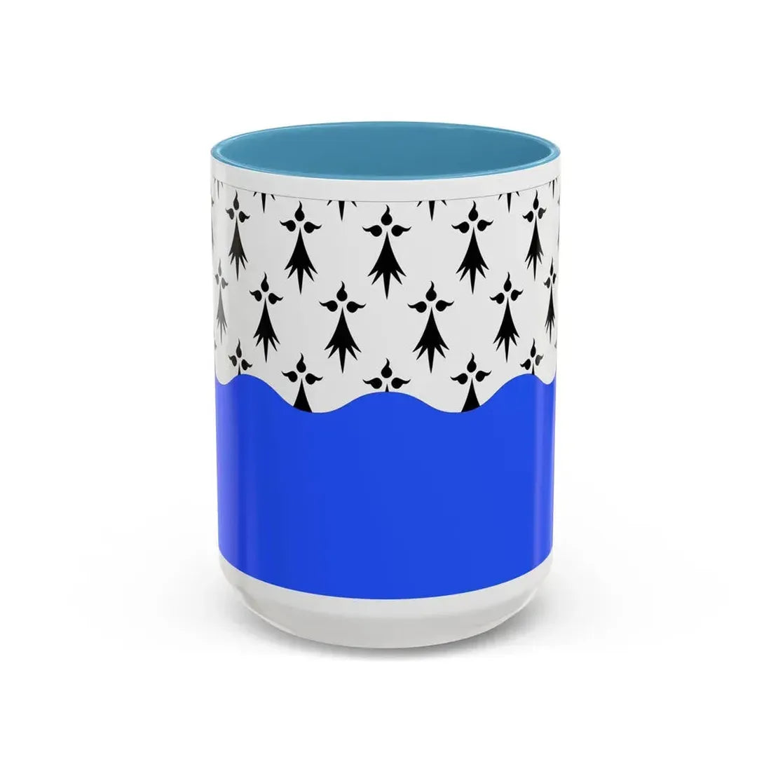 Flag of Morbihan France 2 - Accent Coffee Mug 15oz Light Blue - Go Mug Yourself