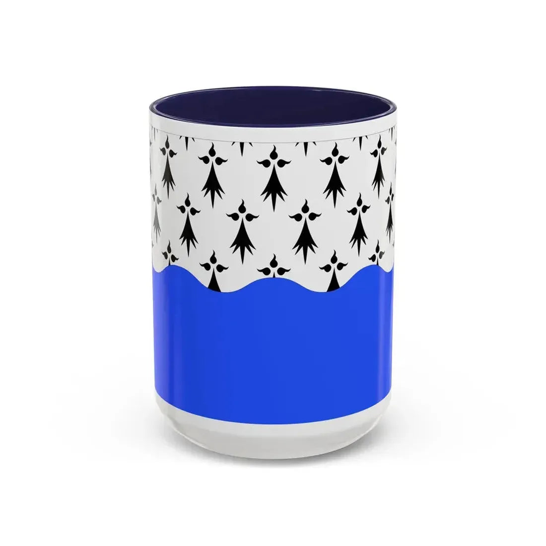 Flag of Morbihan France 2 - Accent Coffee Mug 15oz Navy - Go Mug Yourself