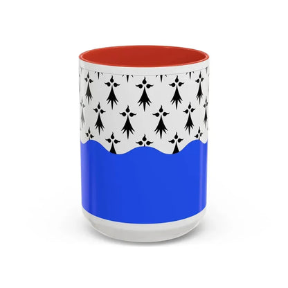 Flag of Morbihan France 2 - Accent Coffee Mug 15oz Red - Go Mug Yourself