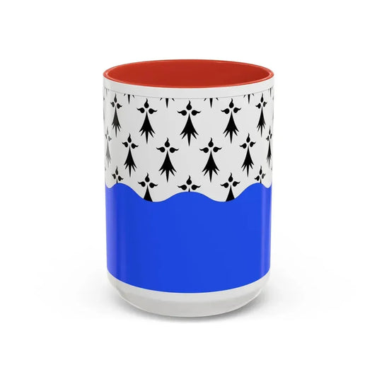 Flag of Morbihan France 2 - Accent Coffee Mug 15oz Red - Go Mug Yourself