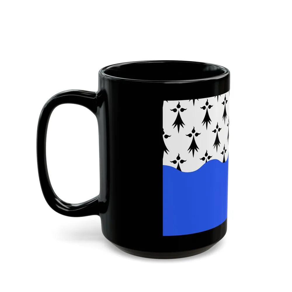 Flag of Morbihan France 2 - Black Coffee Mug-Go Mug Yourself