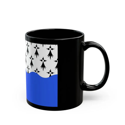 Flag of Morbihan France 2 - Black Coffee Mug-Go Mug Yourself