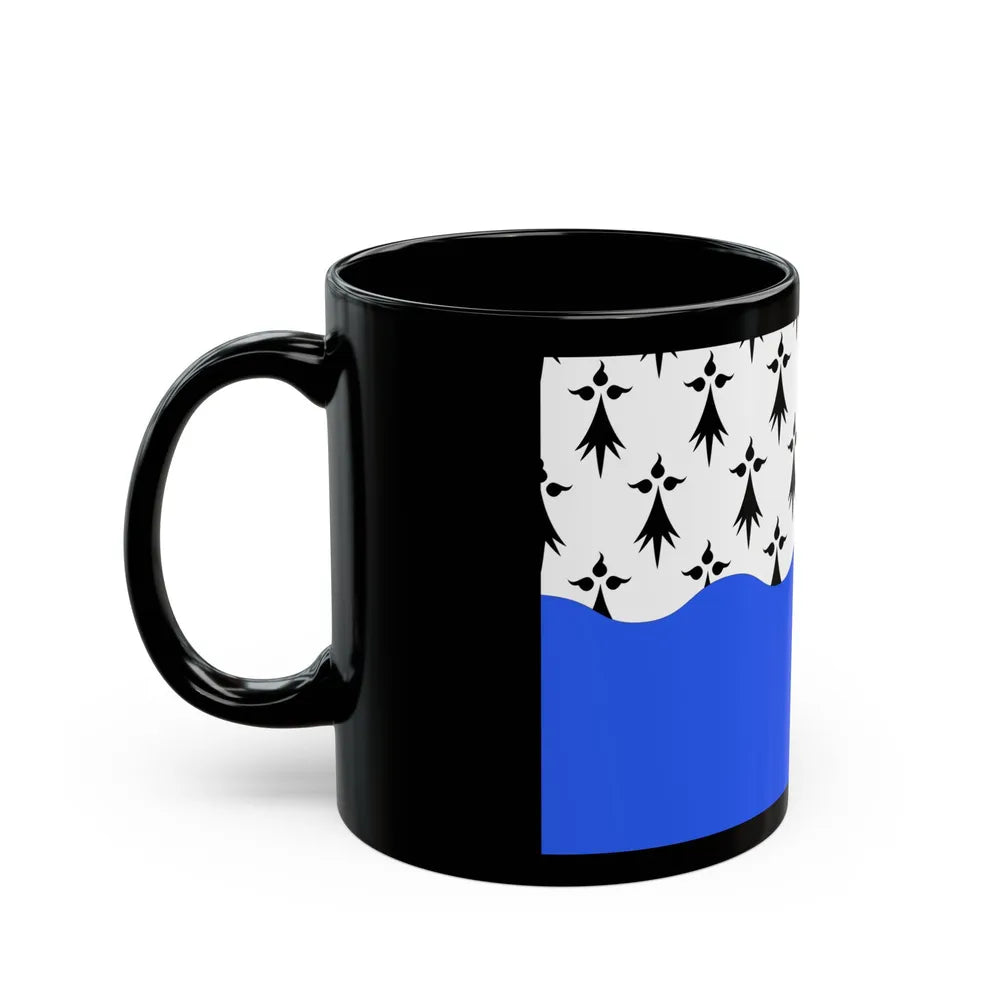 Flag of Morbihan France 2 - Black Coffee Mug-Go Mug Yourself