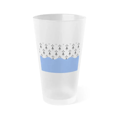 Flag of Morbihan France 2 - Frosted Pint Glass 16oz 16oz Frosted - Go Mug Yourself