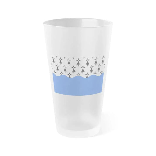 Flag of Morbihan France 2 - Frosted Pint Glass 16oz 16oz Frosted - Go Mug Yourself