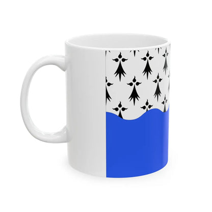 Flag of Morbihan France 2 - White Coffee Mug-Go Mug Yourself