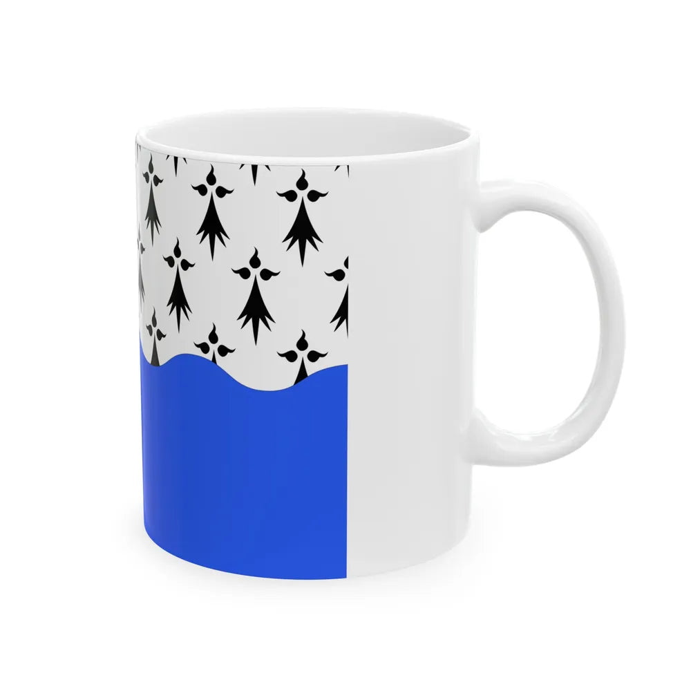 Flag of Morbihan France 2 - White Coffee Mug-Go Mug Yourself