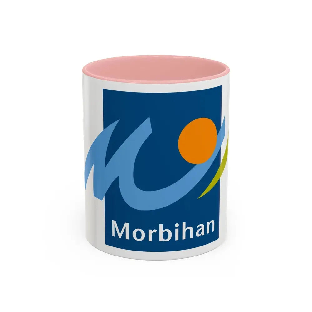 Flag of Morbihan France - Accent Coffee Mug 11oz Pink - Go Mug Yourself