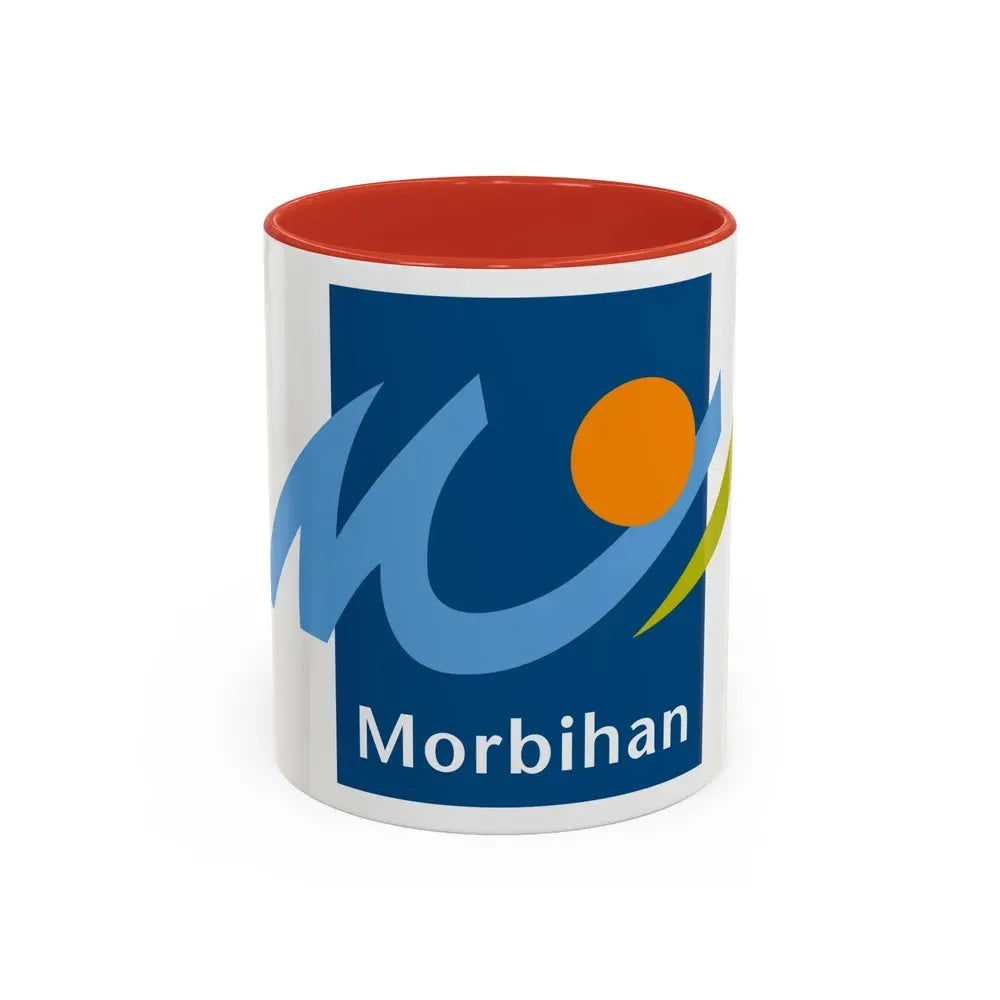 Flag of Morbihan France - Accent Coffee Mug 11oz Red - Go Mug Yourself