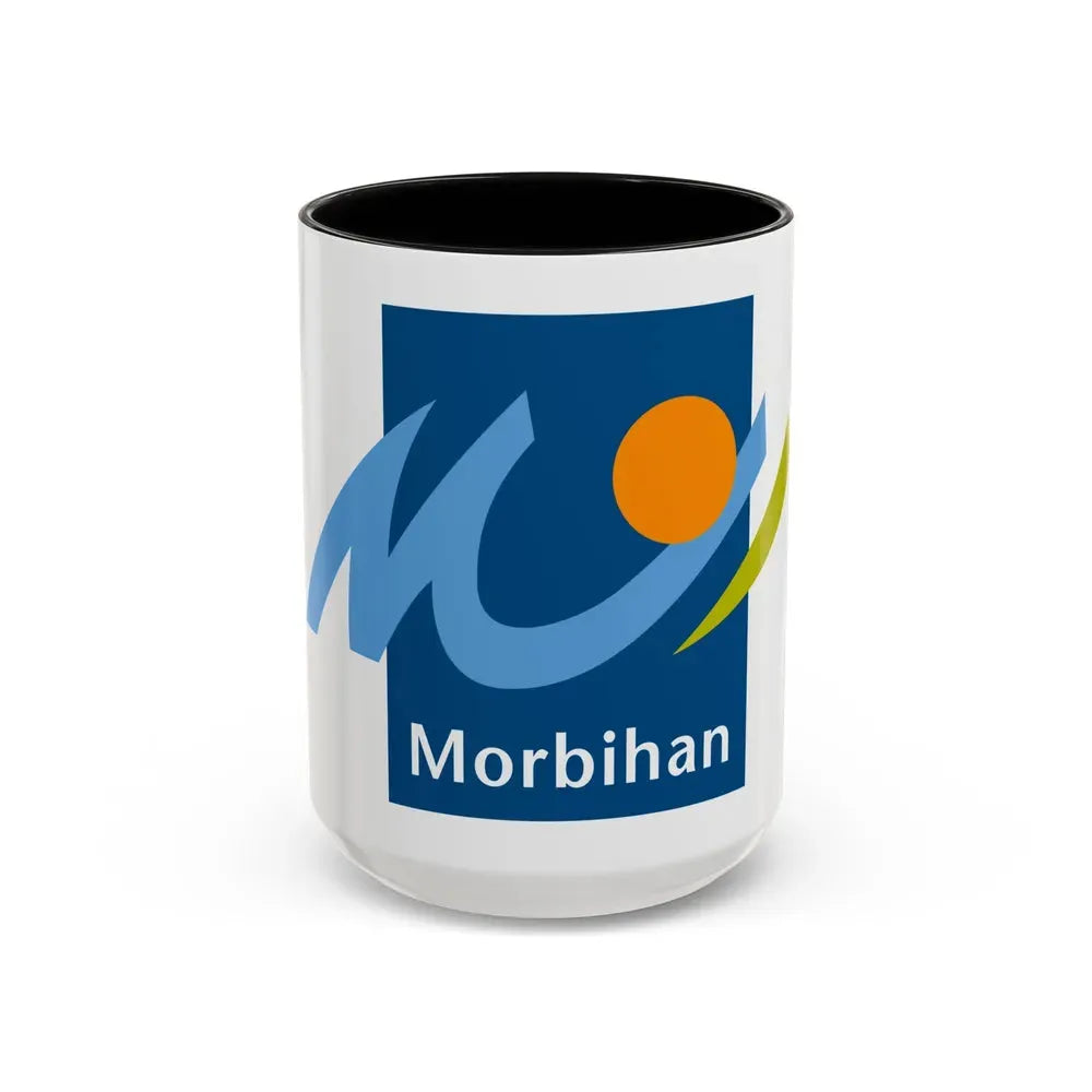 Flag of Morbihan France - Accent Coffee Mug 15oz Black - Go Mug Yourself