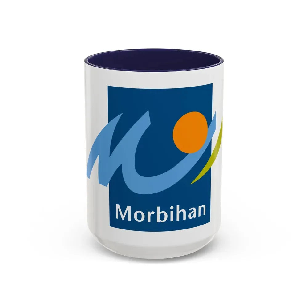 Flag of Morbihan France - Accent Coffee Mug 15oz Navy - Go Mug Yourself