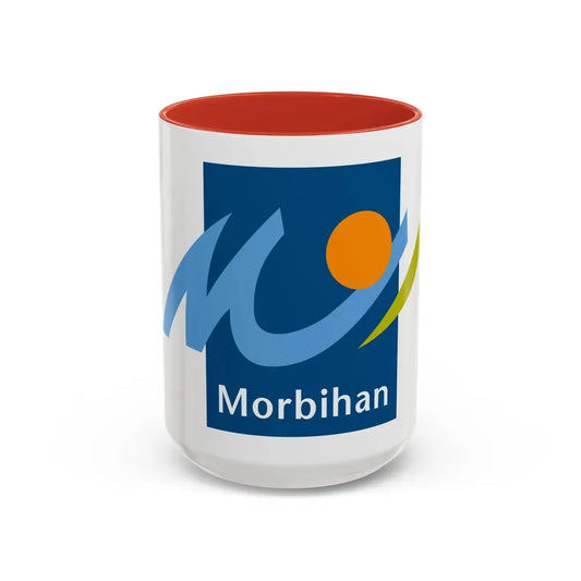 Flag of Morbihan France - Accent Coffee Mug 15oz Red - Go Mug Yourself