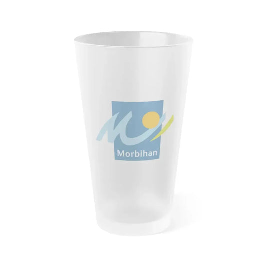 Flag of Morbihan France - Frosted Pint Glass 16oz 16oz Frosted - Go Mug Yourself