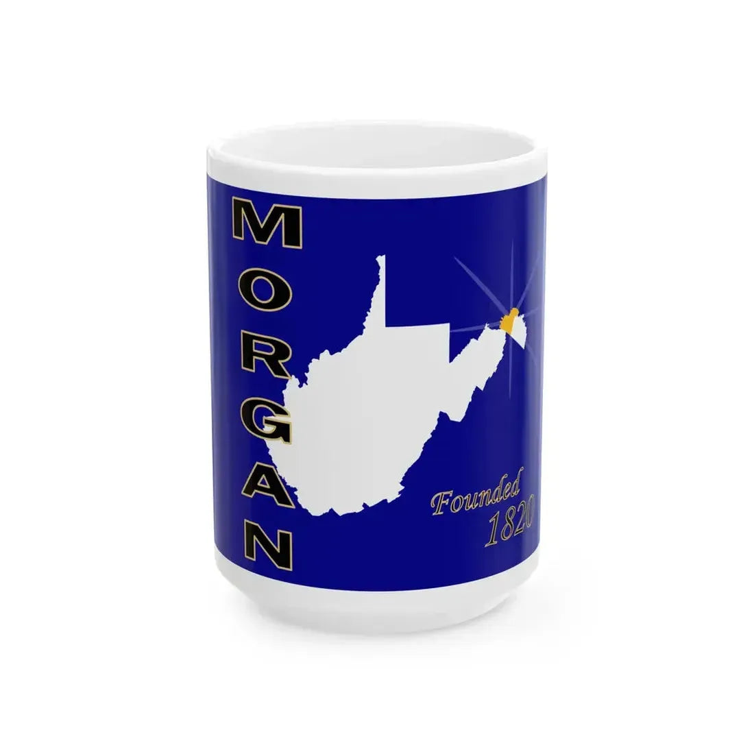 Flag of Morgan County 2010 Flag Proposal (United States) White Coffee Mug 15oz - Go Mug Yourself